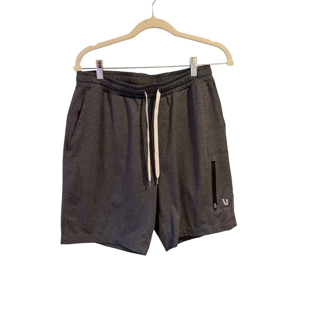 Vuori Mens Kore Shorts Charcoal Gray Heather Performance Athletic Gym Medium